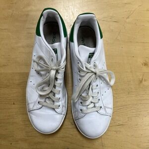 Adidas Stan Smith Shoes Womens Size 7.5 White Green Leather Tennis Classic